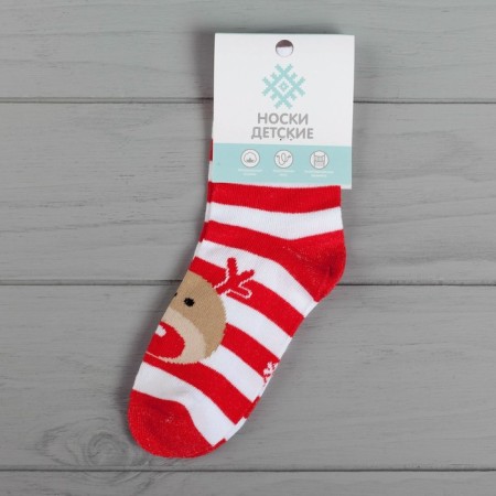 New Year's socks KAFTAN "New Year" rr 14-16, white-3