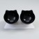 Plastic bowls on a white stand 27.5 x 14 x 15 cm black/black