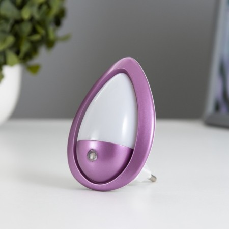 Night -bend "firefly" with a lighting sensor, 3_LED x 1 W, 10 cm (220V) violet. Risalux-1
