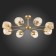 Ceiling EVOLUCE lamp. Sle155412-08. Pallo. 8x60 watts, E27, 90x90x25 cm, golden color