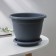 Flower pot with the subdone Ingreen Aphrodite, 1.5 l, d = 17 cm, h = 13.5 cm, the color is gray.