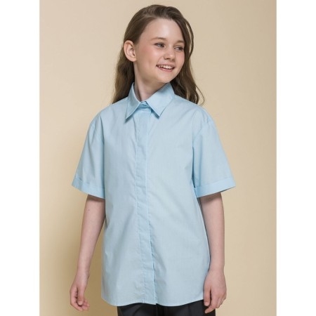 Blouse for girls, height 146 cm, blue color
