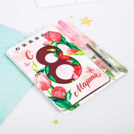 Set "since March 8" 9 x 10.4 cm: notebook and mini-hand-2