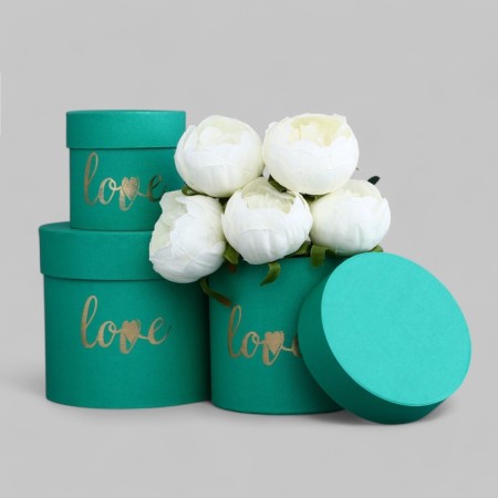Set of hats Love 3 in 1 green, 15 x 16 - 10.5 x 11 cm