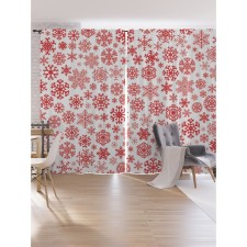 Фотошторы «Снежинки зимой», оксфорд, размер 170х265 см, 2 шт