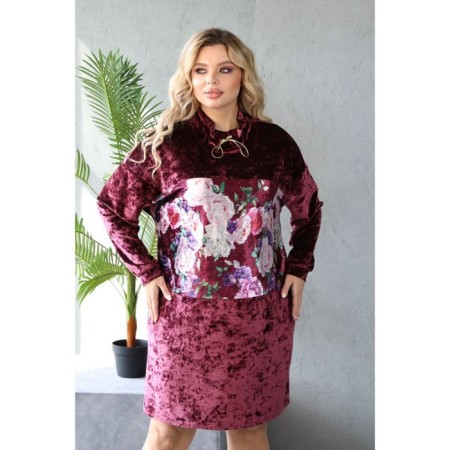 Women's dress, size 54, pink color-7