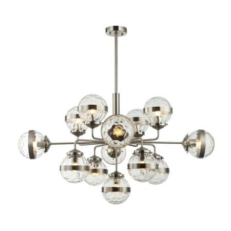 Sogno 13xe27 40w rod chandelier, size 105x105x92.5-122.5 cm, color nickel-1