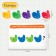 Developing set "colored chickens", 10 figures, tasks on cards