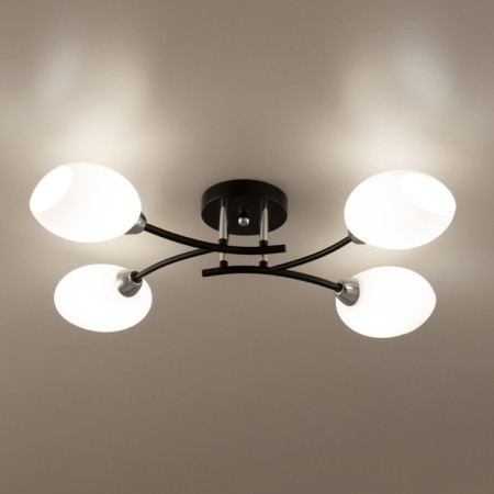 Ceiling chandelier Citilux "Florida" CL148145, 65.5x51x14.5 cm, 4x60W, E14, Black Color Black-5