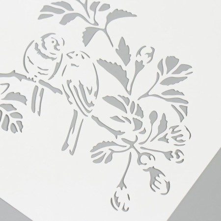 Stencil "Birds on a branch" 15x15 cm-2