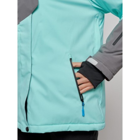 Ski jacket women's winter, size 58, turquoise color-5