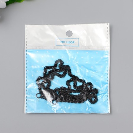 Chain with 2 carabiners link thickness 0.1 cm 0.5x60 cm black-3