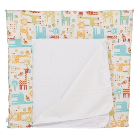 Two -sided giraffe mattress, with a removable liner, blue color-2