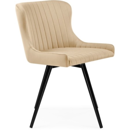 Chair on the Gabri Metal Metal Carcass/velor, black/beige 50x57x77 cm-3