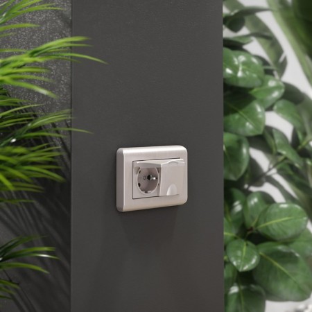 The socket w1172213 Double moisture protection, with grounding, with protective lids and curtains, mother -of -pearl-1