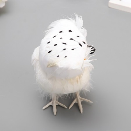 Fluffy "Filin with black spots" white 8.5x10x16.5 cm-3