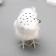 Fluffy "Filin with black spots" white 8.5x10x16.5 cm