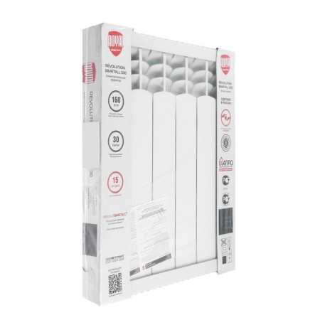 Bimetallic radiator Royal Thermo Revolution Bimetall, 500 x 80 mm, 6 sections, 960 watts-1