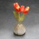 Souvenir "Tulips in a vase" (5 central c.) Round, selenite, small (red)