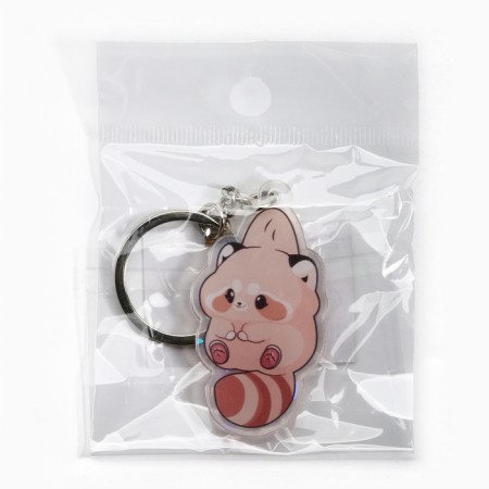Key keychain holographic "Red Panda", 2.9 x 5.2 cm-5