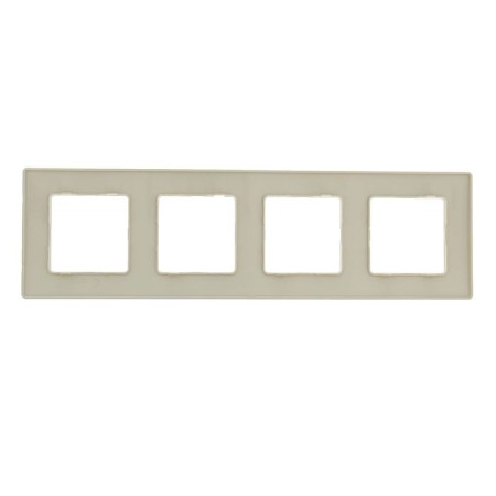 Frame Legrand Etika 672514, four -seater, ivory-1