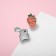 Children's Earrings "Chosen" bunny with carrots, colored in silver