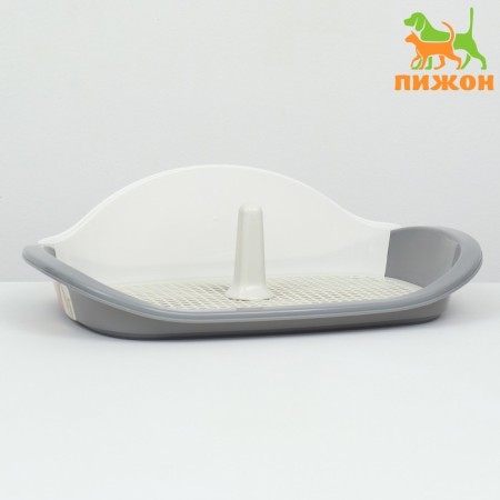 Dog toilet, 57 x 42 x 16 cm, white/gray