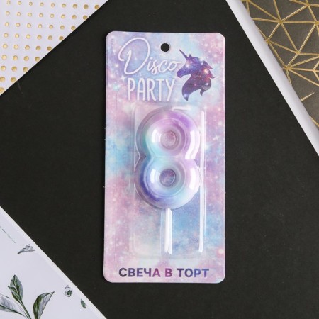 Candle for the cake, number "8", 5.5 x 8 cm.-4