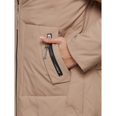 Coat insulated winter female, size 48, beige color-10