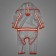 Complete raincoat for dogs, rr l (DS 35, og 47 cm, weight 8-11 kg), transparent-orange