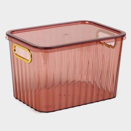 Storage container with a lid "City", 25.5 × 18 × 16 cm, color mix-5