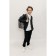 Jumper for boys, height 110-116 cm, dark gray color