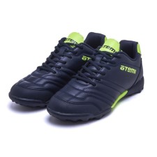 Бутсы футбольные Atemi SBA-004 TURF, тёмно-синий/ярко-салатовый, размер 43