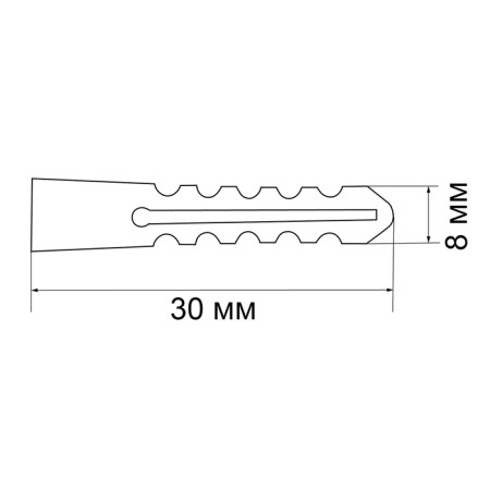Sibrtekte dowel, type "Hedgehog", Expant, polypropylene, 8x30 mm, 50 pcs-6