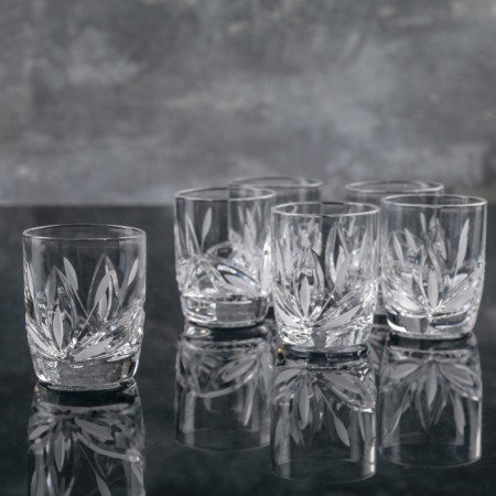 A set of crystal stops for the wine "reeds", 35 ml, 6 pcs
