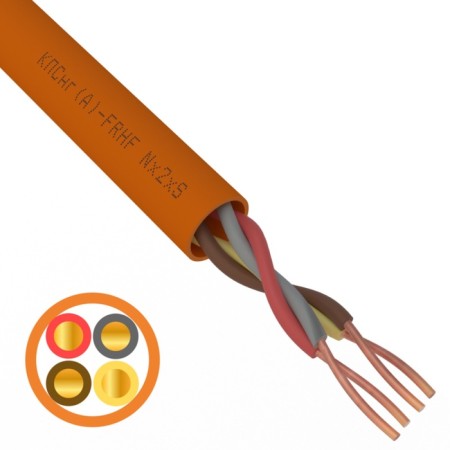 Meter fireproof cable Rexant KPSNG (A) -FRHF 2x2x1.00 mm², bay 200 m