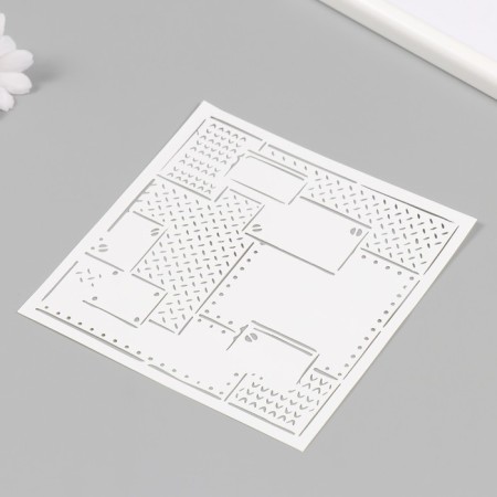 Plastic stencil "schemes" 15x15 cm-1