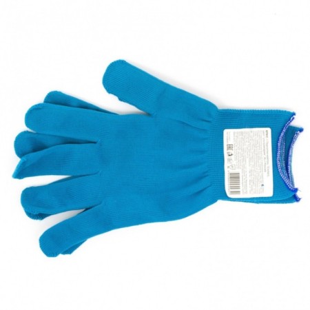 Garden, nylon gloves, knitting class 13, size 10, blue-4