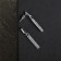 Earrings with rhinestones "Geometry" Thin cylinder, white color in silver