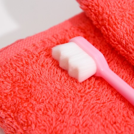 Superjugous toothbrush, 10,000 bristles, ribbed, pink-2