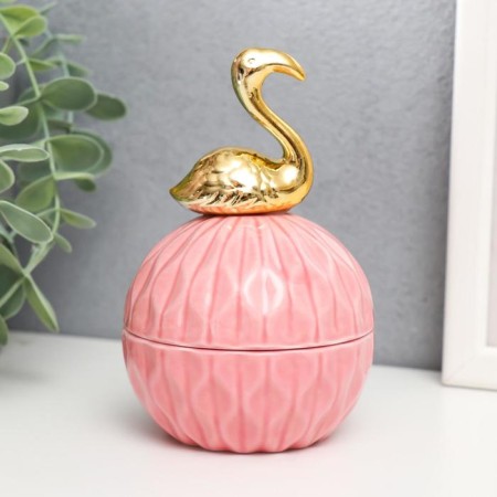 Coramics Coramics "Golden Flamingo" Pink 13x7.5x7.5 cm
