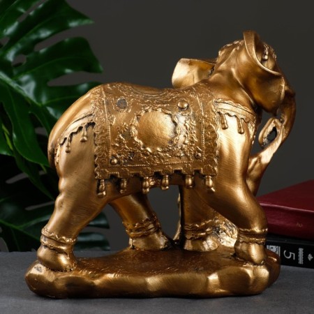Figure "Elephant with Elephant" 15x27x27cm-2