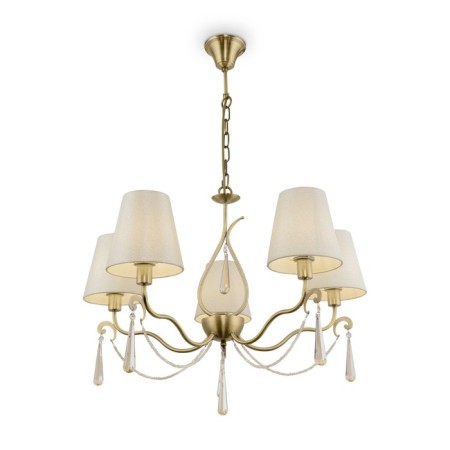 Charya FREYA FR2019PL-05BS MADELINE, 700x700x1640 mm, E14, 5x40W, brass color