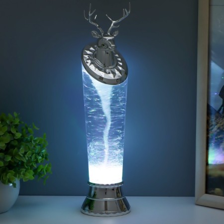 Lava-lamp "Deer" LED from batteries 3haa USB silver 7x6x30cm-3