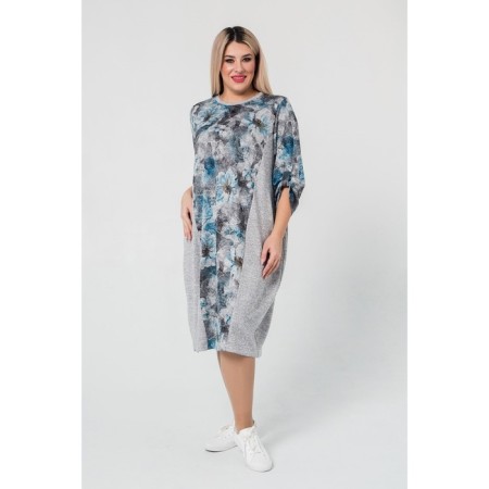 Women's dress, size 66, blue color-2