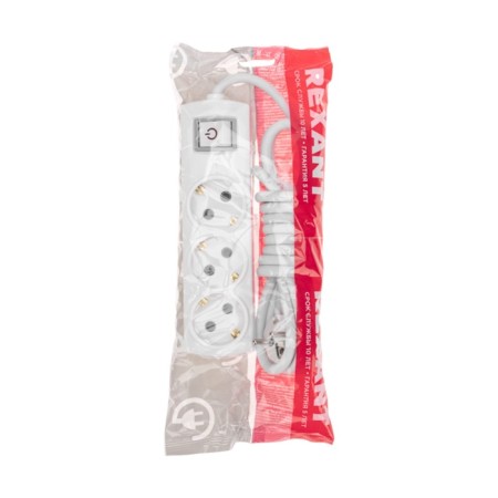 Extension cord Premium 3 nests, 3m, 3x1.5mm², s/s, with a switch, white rexant-6