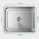 Stainless steel cover to gastrotics 2/1, 65.4 × 53.3 cm, thickness 0.8 mm