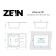 Sin for a kitchen made of stone Zein 150/Q4, 575 x 470 mm, rectangular, overflow, black color