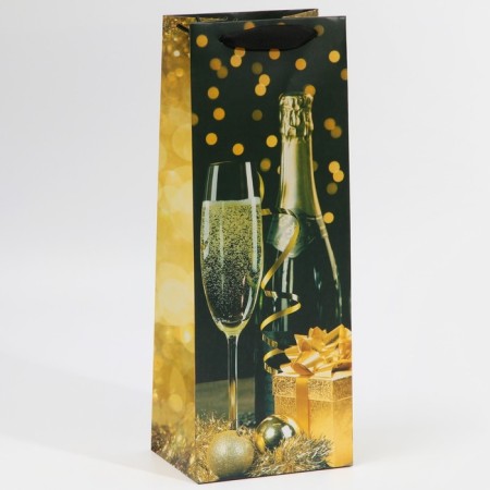 Package for the bottle "Festive night", 13 x 36 x 10 cm, New Year-1