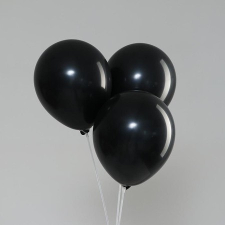 Latex ball 12 ", standard, set 12 pcs., Black color